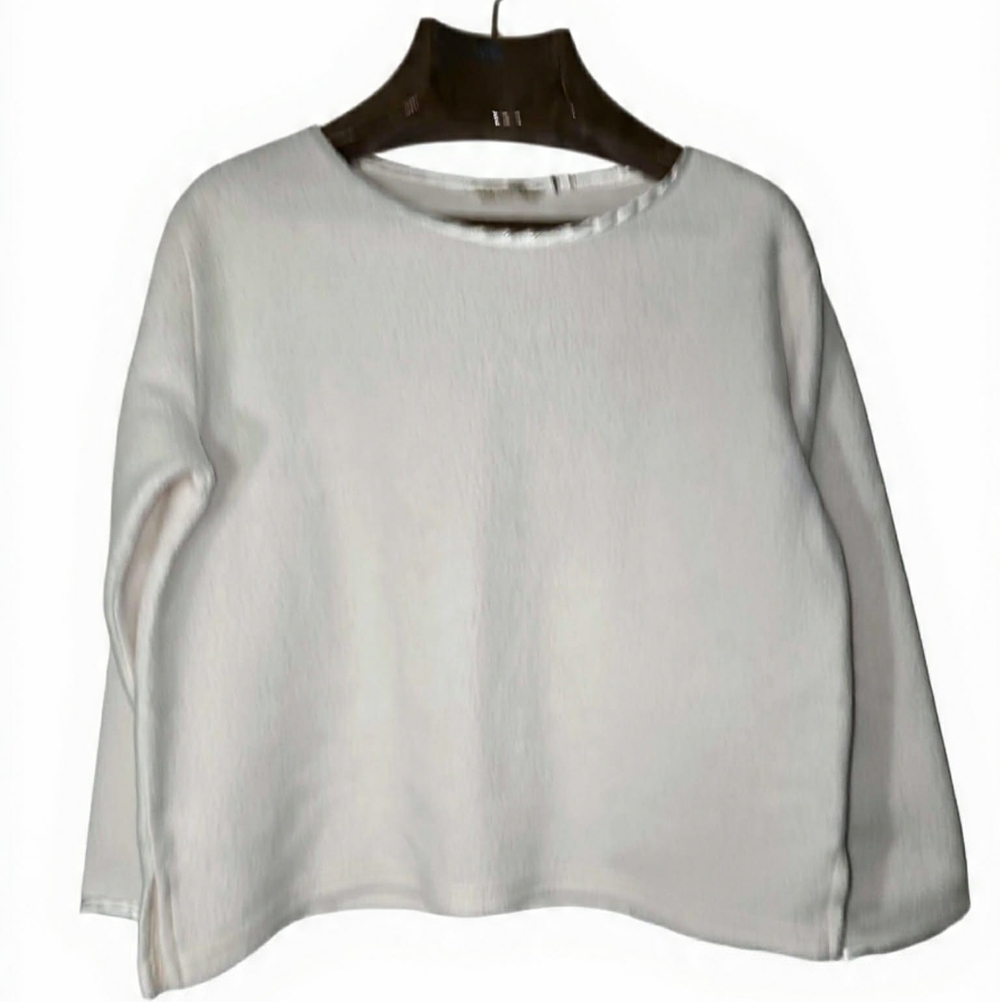 Soft Surroundings Off-White Long Sleeve Fleece Scandigirl Cabincore